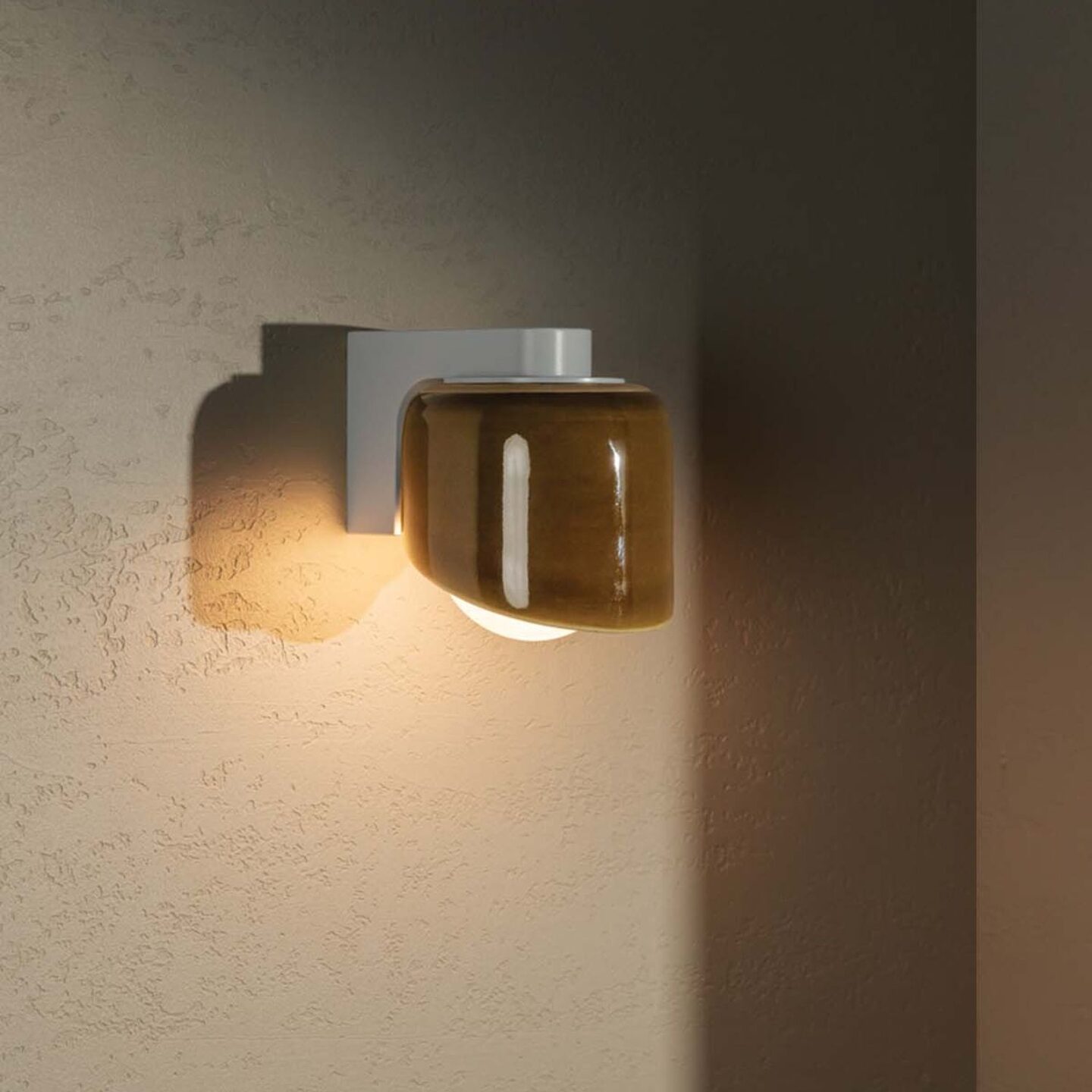 Terra 0.5 Wall Light Chartreuse, White Satin